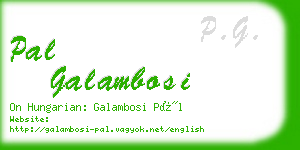 pal galambosi business card